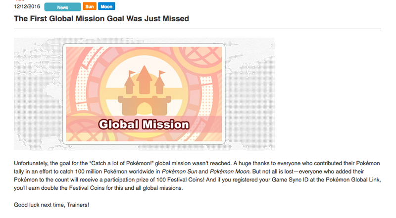 Illustration for article titled The First Global Mission For Pokémon Sun and Moon Was A Failure